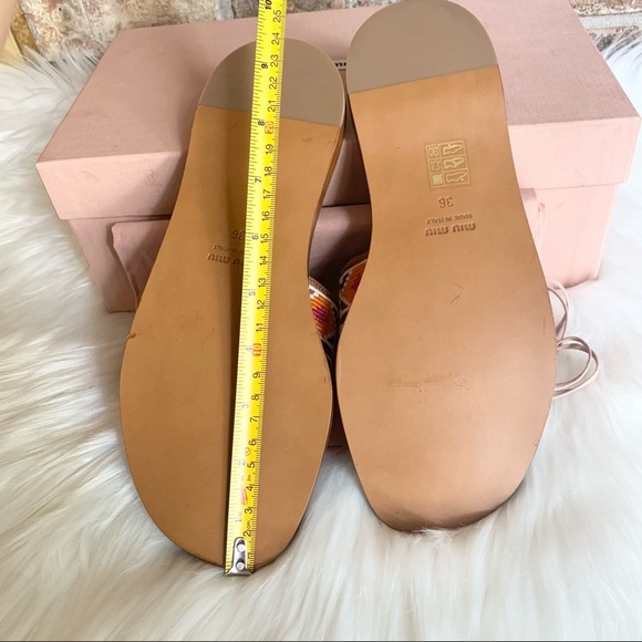 MIU MIU Calzature Donna Embroidery Slide Sandal 6 - Picture 9 of 15